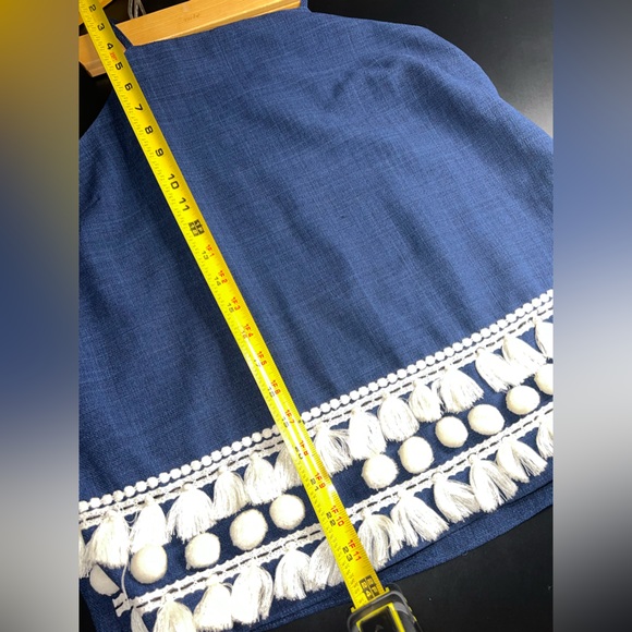 Sugar + Lips, Navy Blue Sleeveless Pom Pom Hem Size Small NWOT W/Defect* - Picture 12 of 12